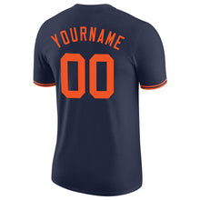 Load image into Gallery viewer, Custom Navy Orange Performance T-Shirt