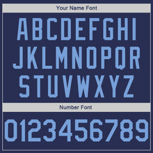 Load image into Gallery viewer, Custom Navy Light Blue Authentic Throwback Rib-Knit Baseball Jersey Shirt