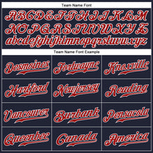 Load image into Gallery viewer, Custom Navy Red-White Authentic Baseball Jersey