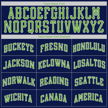 Load image into Gallery viewer, Custom Navy Neon Green-White Authentic Baseball Jersey