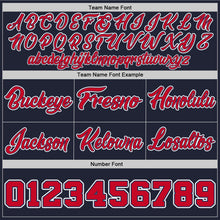 Load image into Gallery viewer, Custom Navy Red-White Authentic Throwback Basketball Shorts