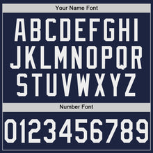 Load image into Gallery viewer, Custom Navy White-Red Authentic Baseball Jersey