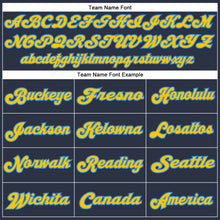 Load image into Gallery viewer, Custom Navy White-Powder Blue Mesh Authentic Throwback Football Jersey