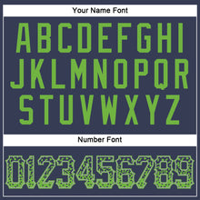 Load image into Gallery viewer, Custom Navy Neon Green-Gray Authentic Drift Fashion Baseball Jersey