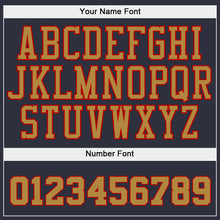 Load image into Gallery viewer, Custom Stitched Navy Old Gold-Red Sports Pullover Sweatshirt Hoodie