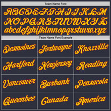 Load image into Gallery viewer, Custom Stitched Navy White-Gold Sports Pullover Sweatshirt Hoodie