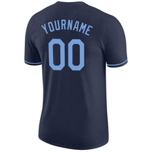 Load image into Gallery viewer, Custom Navy Light Blue Performance T-Shirt