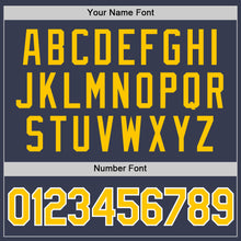 Load image into Gallery viewer, Custom Navy Gold-White Performance T-Shirt