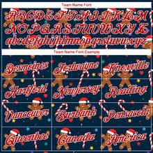 Load image into Gallery viewer, Custom Stitched Navy Red-White Christmas 3D Sports Pullover Sweatshirt Hoodie