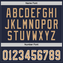 Load image into Gallery viewer, Custom Navy Old Gold-White Hockey Jersey