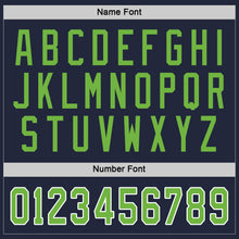 Load image into Gallery viewer, Custom Navy Neon Green-White Hockey Jersey