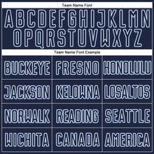 Load image into Gallery viewer, Custom Navy Navy-Light Blue Authentic Baseball Jersey