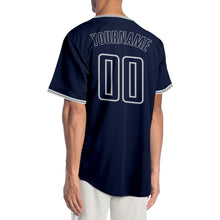 Load image into Gallery viewer, Custom Navy Navy-Gray Authentic Baseball Jersey