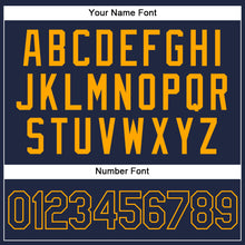 Load image into Gallery viewer, Custom Navy Navy-Gold Authentic Baseball Jersey