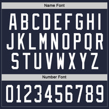 Load image into Gallery viewer, Custom Navy White Hockey Jersey