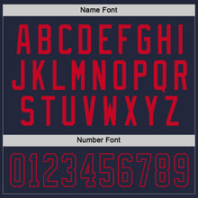 Load image into Gallery viewer, Custom Navy Navy-Red Hockey Jersey