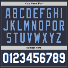 Load image into Gallery viewer, Custom Stitched Navy White-Light Blue Sports Pullover Sweatshirt Hoodie