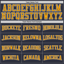 Load image into Gallery viewer, Custom Stitched Navy Gold-White Sports Pullover Sweatshirt Hoodie