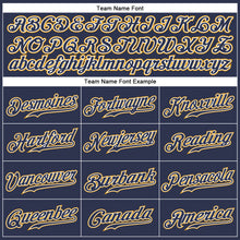 Load image into Gallery viewer, Custom Navy Navy-Gold Authentic Baseball Jersey