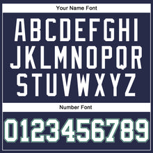 Load image into Gallery viewer, Custom Navy White-Kelly Green Authentic Throwback Basketball Jersey