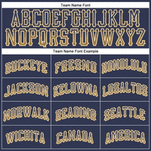 Load image into Gallery viewer, Custom Navy Old Gold-White Authentic Drift Fashion Baseball Jersey