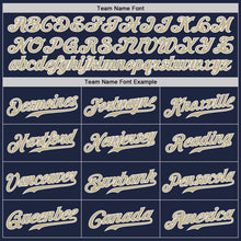 Load image into Gallery viewer, Custom Navy Vegas Gold-White Authentic Baseball Jersey