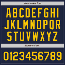 Load image into Gallery viewer, Custom Navy Gold Authentic Baseball Jersey
