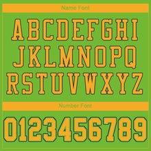 Load image into Gallery viewer, Custom Neon Green Gold-Navy Mesh Authentic Football Jersey