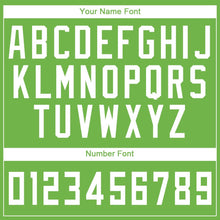 Load image into Gallery viewer, Custom Neon Green White Round Neck Suit Basketball Jersey - Fcustom