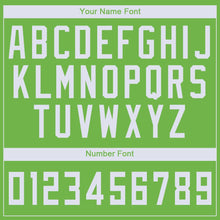 Load image into Gallery viewer, Custom Neon Green White Round Neck Basketball Jersey - Fcustom