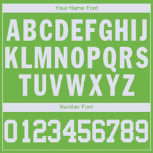 Load image into Gallery viewer, Custom Neon Green White V-Neck Basketball Jersey - Fcustom