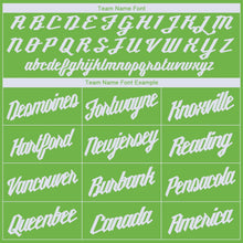 Load image into Gallery viewer, Custom Neon Green White V-Neck Basketball Jersey - Fcustom