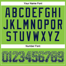 Load image into Gallery viewer, Custom Neon Green Navy-Gray Authentic Drift Fashion Baseball Jersey