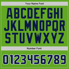 Load image into Gallery viewer, Custom Stitched Neon Green Navy-White Sports Pullover Sweatshirt Hoodie