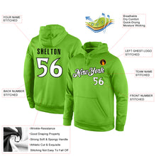Load image into Gallery viewer, Custom Stitched Neon Green White-Black Sports Pullover Sweatshirt Hoodie