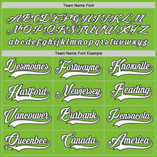 Load image into Gallery viewer, Custom Neon Green White-Black Hockey Jersey