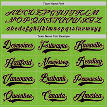 Load image into Gallery viewer, Custom Neon Green Black-Old Gold Hockey Jersey