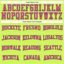 Load image into Gallery viewer, Custom Neon Green Pink-Navy Authentic Throwback Basketball Jersey
