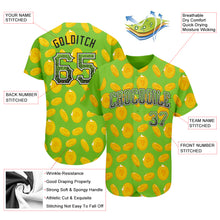 Load image into Gallery viewer, Custom Neon Green Black-White 3D Pattern Design Authentic St. Patrick's Day Drift Fashion Baseball Jersey