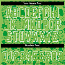 Load image into Gallery viewer, Custom Neon Green Neon Green-White 3D Pattern Design Authentic St. Patrick's Day Baseball Jersey