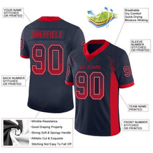 Load image into Gallery viewer, Custom Navy Scarlet-Gray Drift Fashion Football Jersey