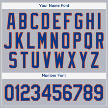 Load image into Gallery viewer, Custom Gray Royal-Orange Baseball Jersey