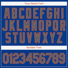 Load image into Gallery viewer, Custom Royal Gray-Orange Baseball Jersey