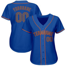 Load image into Gallery viewer, Custom Royal Gray-Orange Baseball Jersey