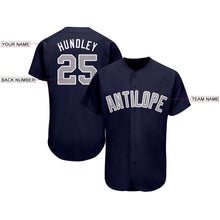 Load image into Gallery viewer, Custom Navy Gray-White Baseball Jersey
