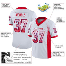 Load image into Gallery viewer, Custom White Scarlet-Royal Drift Fashion Football Jersey