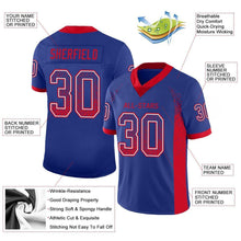 Load image into Gallery viewer, Custom Royal Scarlet-White Drift Fashion Football Jersey