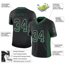 Load image into Gallery viewer, Custom Black Grass Green-White Drift Fashion Football Jersey