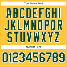 Load image into Gallery viewer, Custom Gold Green-White Baseball Jersey