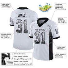 Load image into Gallery viewer, Custom White Black-Silver Drift Fashion Football Jersey